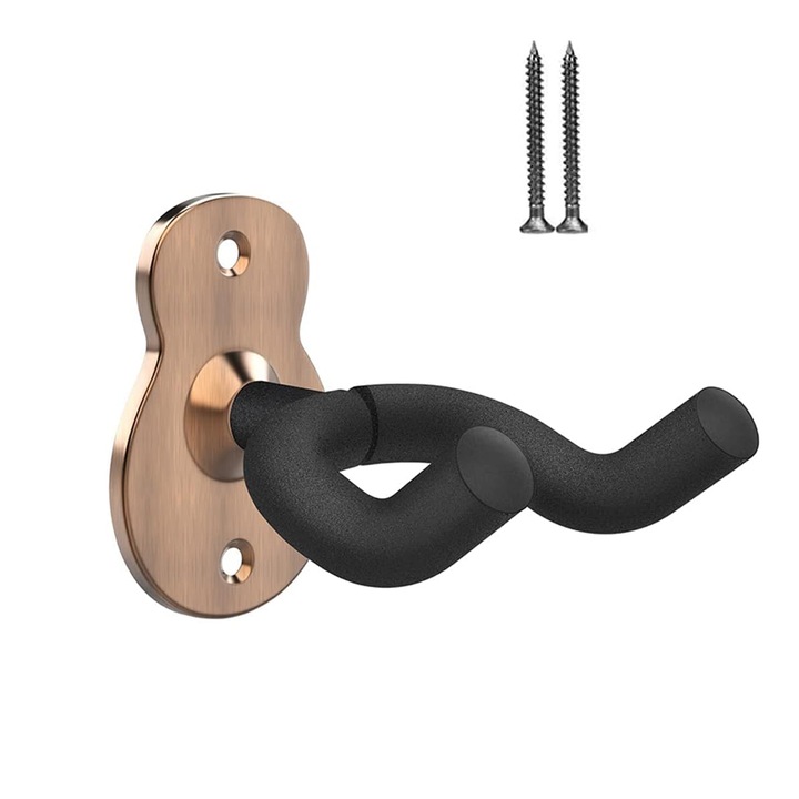 Deluxe fali gitár tartó, Nybgyy, Állítható, Könnyen felszerelhető, alkalmas elektromos és akusztikus gitárokhoz, szilárd és stabil