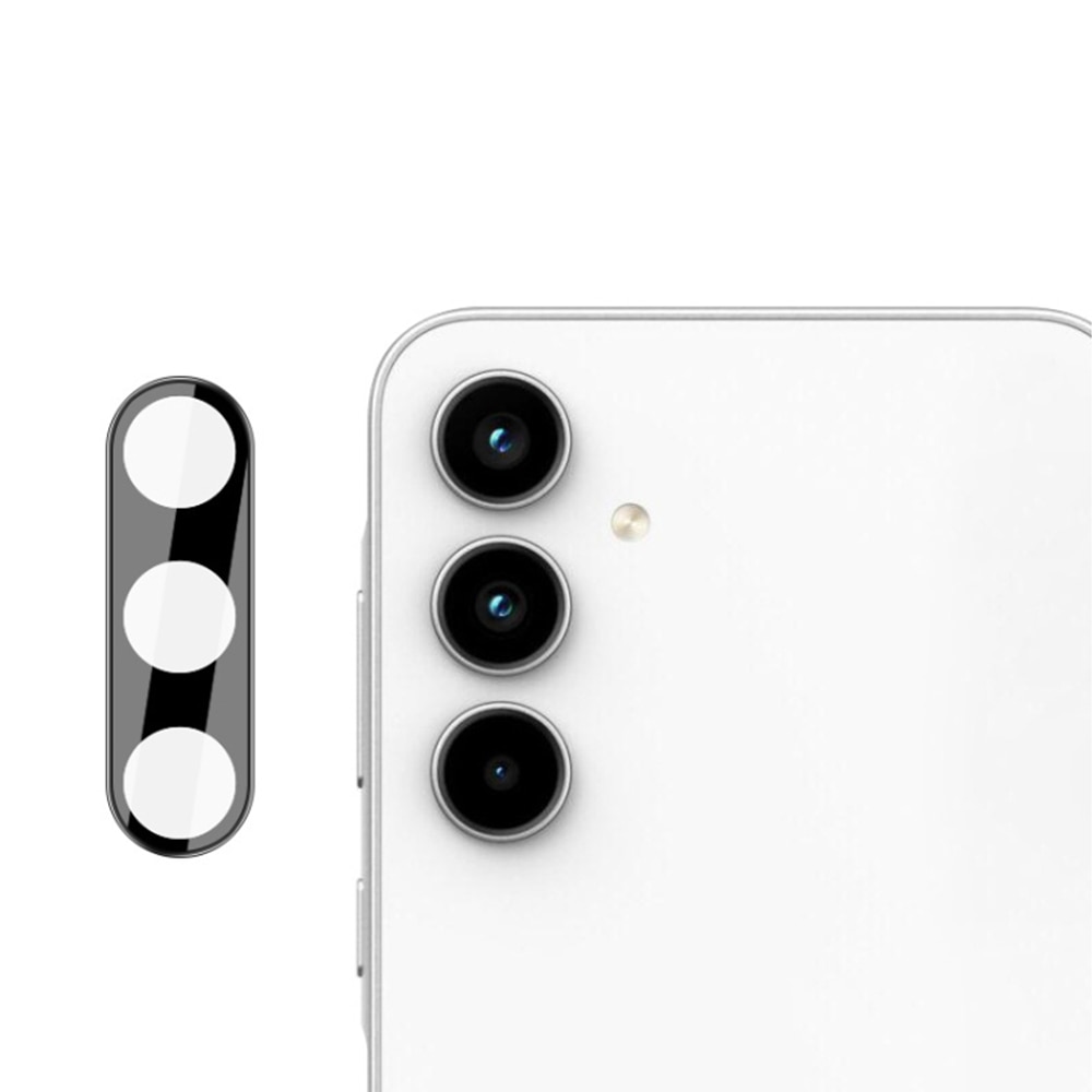 Folie camera din sticla securizata pentru Samsung Galaxy A55 5G, Atlantic 9H, antiamprente, negru
