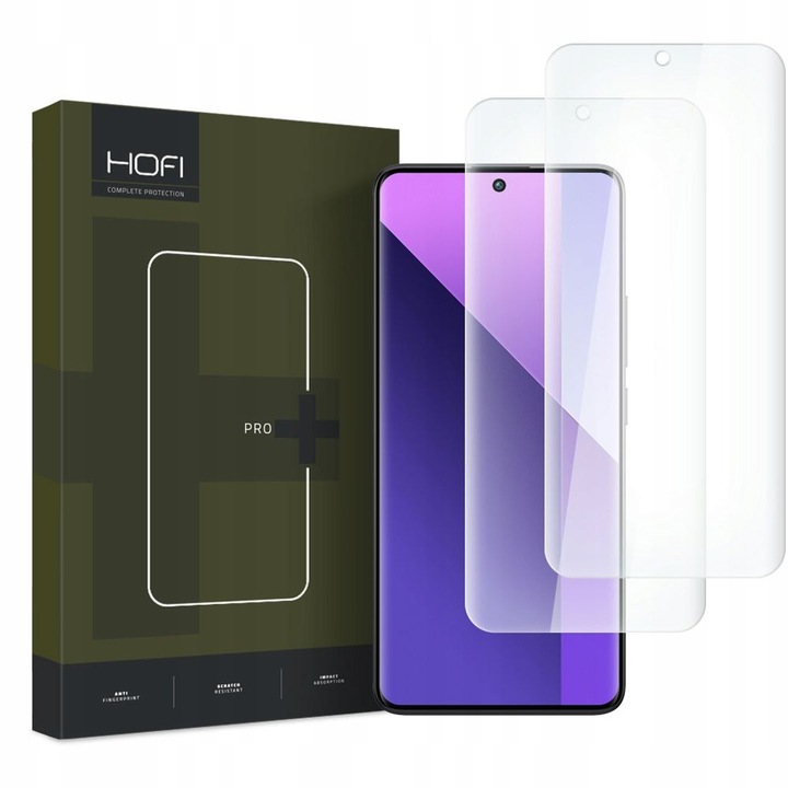 Протектор за екран e-Eunoia Art, за Xiaomi Redmi Note 13 Pro+, защитено стъкло, UV лепило, удароустойчив, U593, комплект от 2 бр.