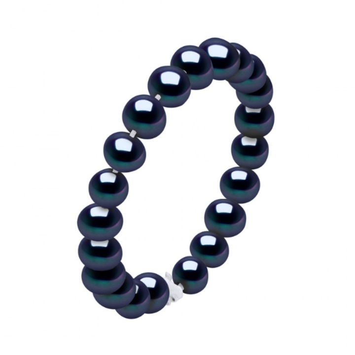 Inel Regina Perlelor, cu perle naturale negre