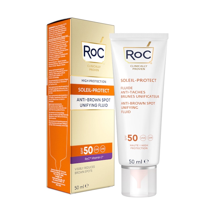 Fluid uniformizator anti pete SPF 50 50 ml, SOLEIL PROTECT, Roc