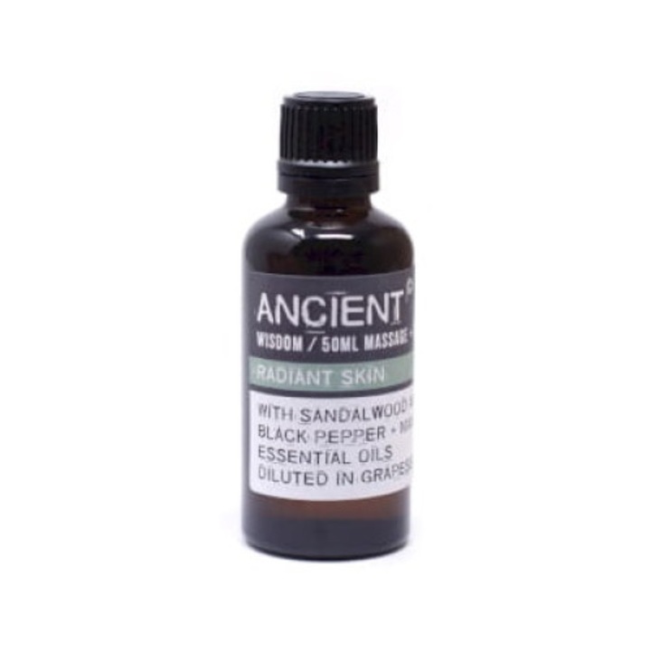 Masszázsolaj, Radiant skin, Ragyogó bőr, Ancient Wisdom, Szantálfa, 50 ml