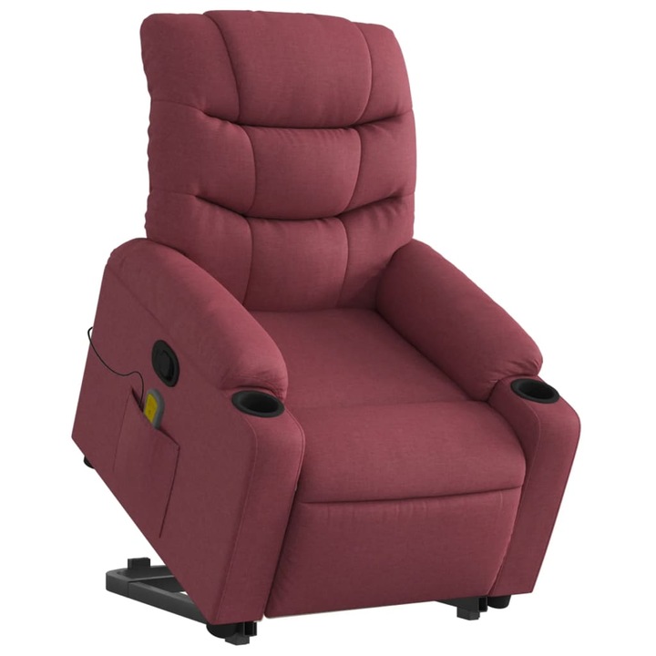 VidaXL bordó szövet dönthető masszázs- és állófotel 3206657