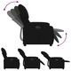 Fotoliu rabatabil electric vidaXL, negru, material textil