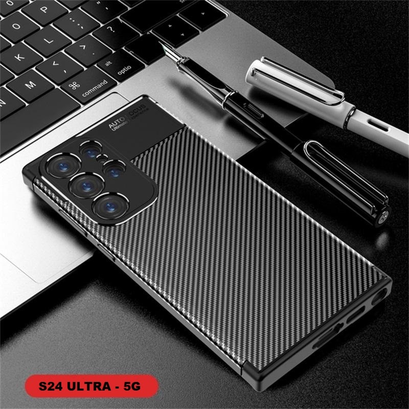 Husa Auto Focus Carbon ALC Mobile, Pentru Samsung Galaxy S24 Ultra, - Negru