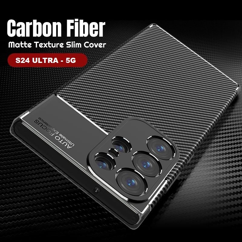 Husa Auto Focus Carbon ALC Mobile, Pentru Samsung Galaxy S24 Ultra, - Negru