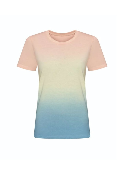 Tricou unisex, Tie-Dye Jt022, Albastru pastel/Galben pastel