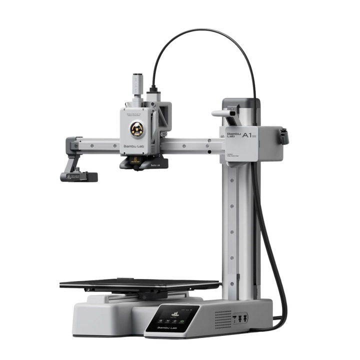 Мини 3D принтер Bambu Lab A1, печат с максимум 4 цвята, 500 mm/s, 180x 180x 180 mm, напълно автоматично калибриране