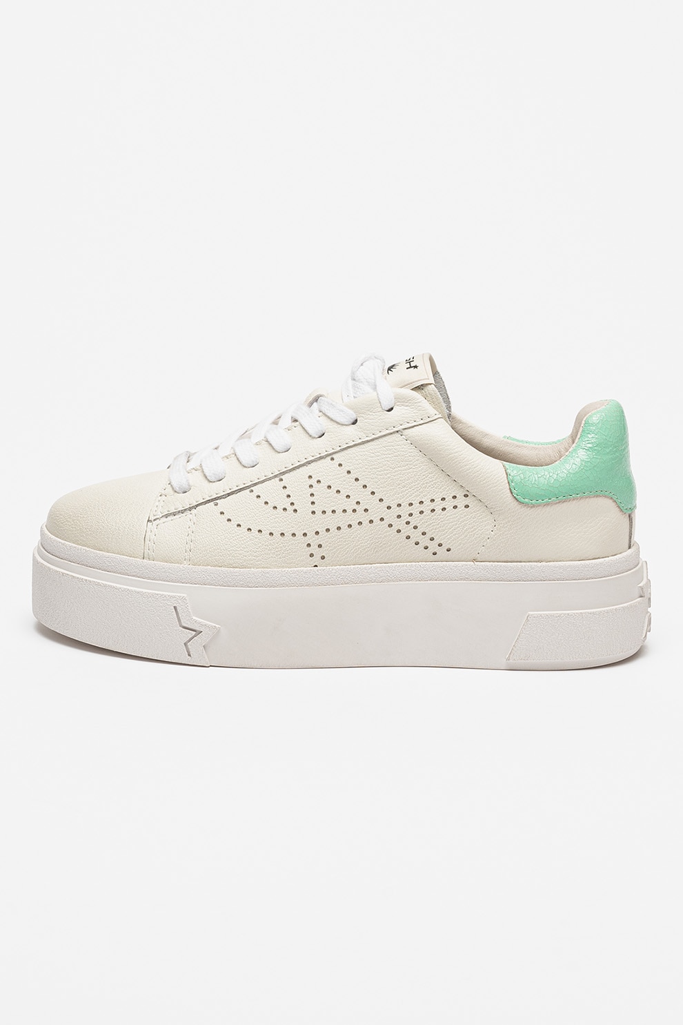Love Moschino, Pantofi sport flatform din piele cu detalii