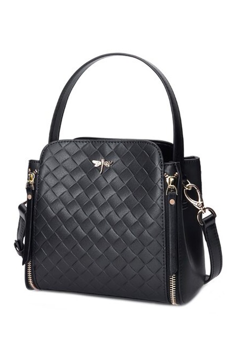 C'iel, Luna Bőr válltáska levehető pánttal, Fekete