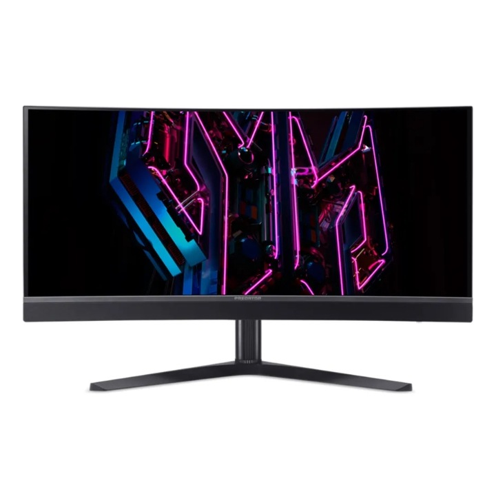 Monitor Gaming OLED Acer Predator 34" X34Vbmiiphuzx, 3440 x 1440, HDMI, DisplayPort, Ecran curbat, Boxe, 175 Hz, 0.1 ms (Negru)