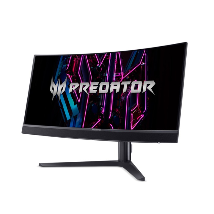 Acer Predator X34Vbmiiphuzx ZeroFrame ívelt gaming monitor, 34", FreeSync Premium, 175 Hz, 3440x1440, 0.1ms, DP - HDMI - USB, 175Hz, 1800R, HDR 400, fekete