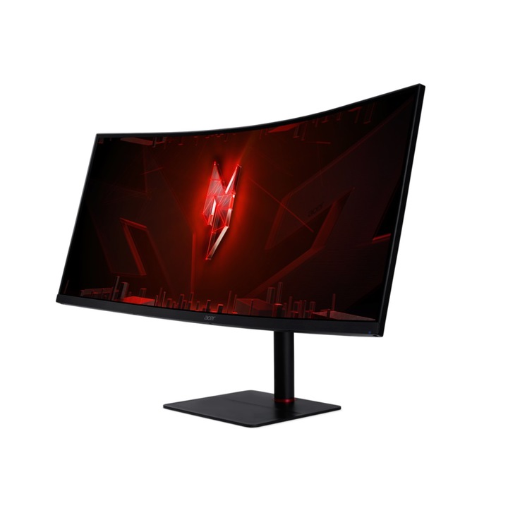 Acer Nitro XV345CURVbmiphuzfx ZeroFrame ívelt gaming monitor, 34" VA, FreeSync Premium, 165 Hz, 3440x1440, UWQHD, 1ms, HDMI - USB - DP, fekete