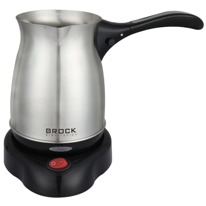 Машина за турско кафе, Brock ECP 105, 500 W, 0.5 L, Mokka, Espresso, Неръждаема стомана, Черна