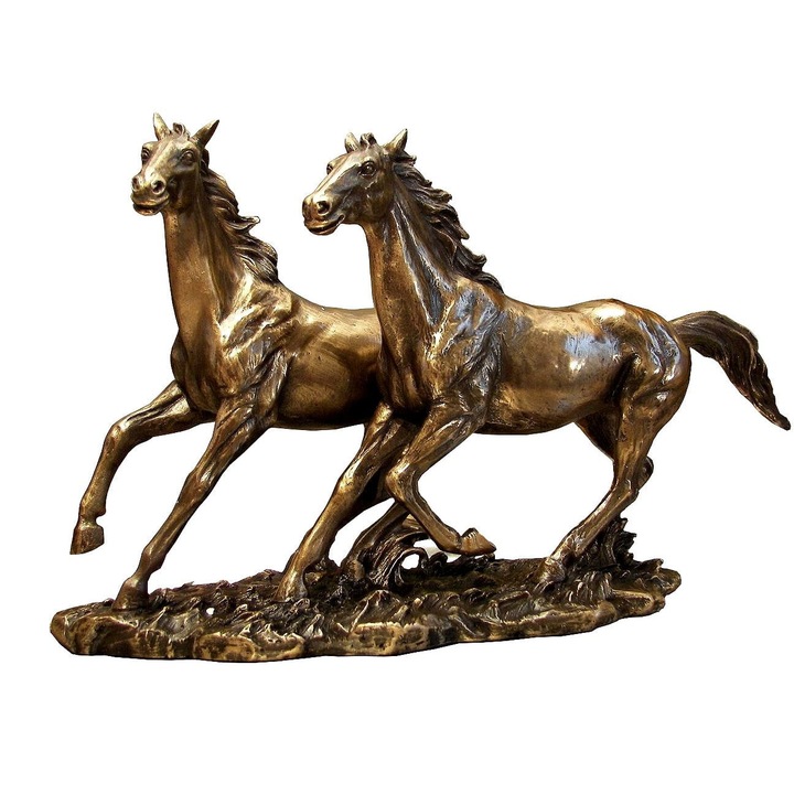 Фигурката на два коня в бавен галоп красив трофей Veronese