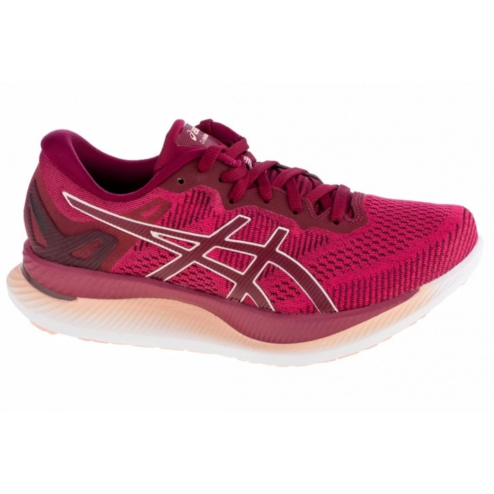 Pantofi sport dama Asics GlideRide, sintetic/textil, rosu, 39