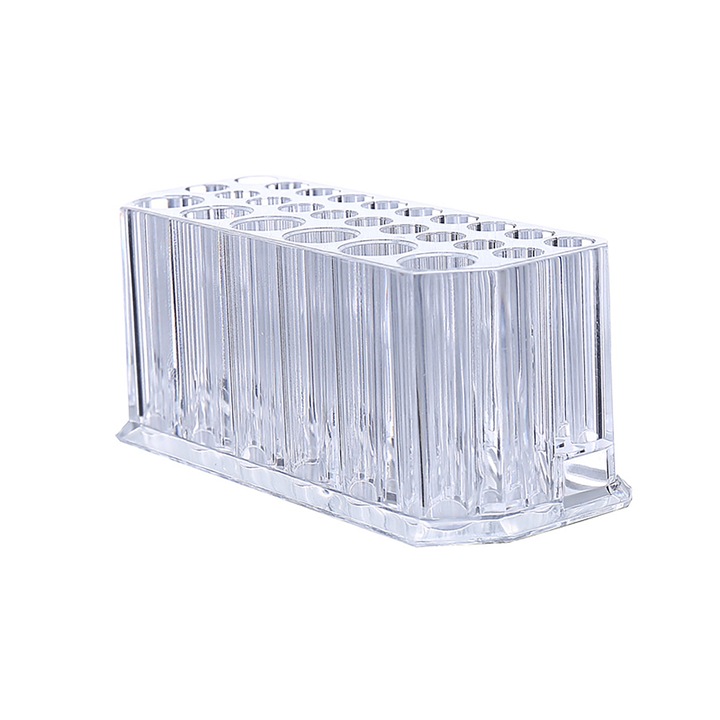 Organizator pensule machiaj, POMAMZ, 26 gauri, rezistent la praf si rezistent la apa, PS, transparent