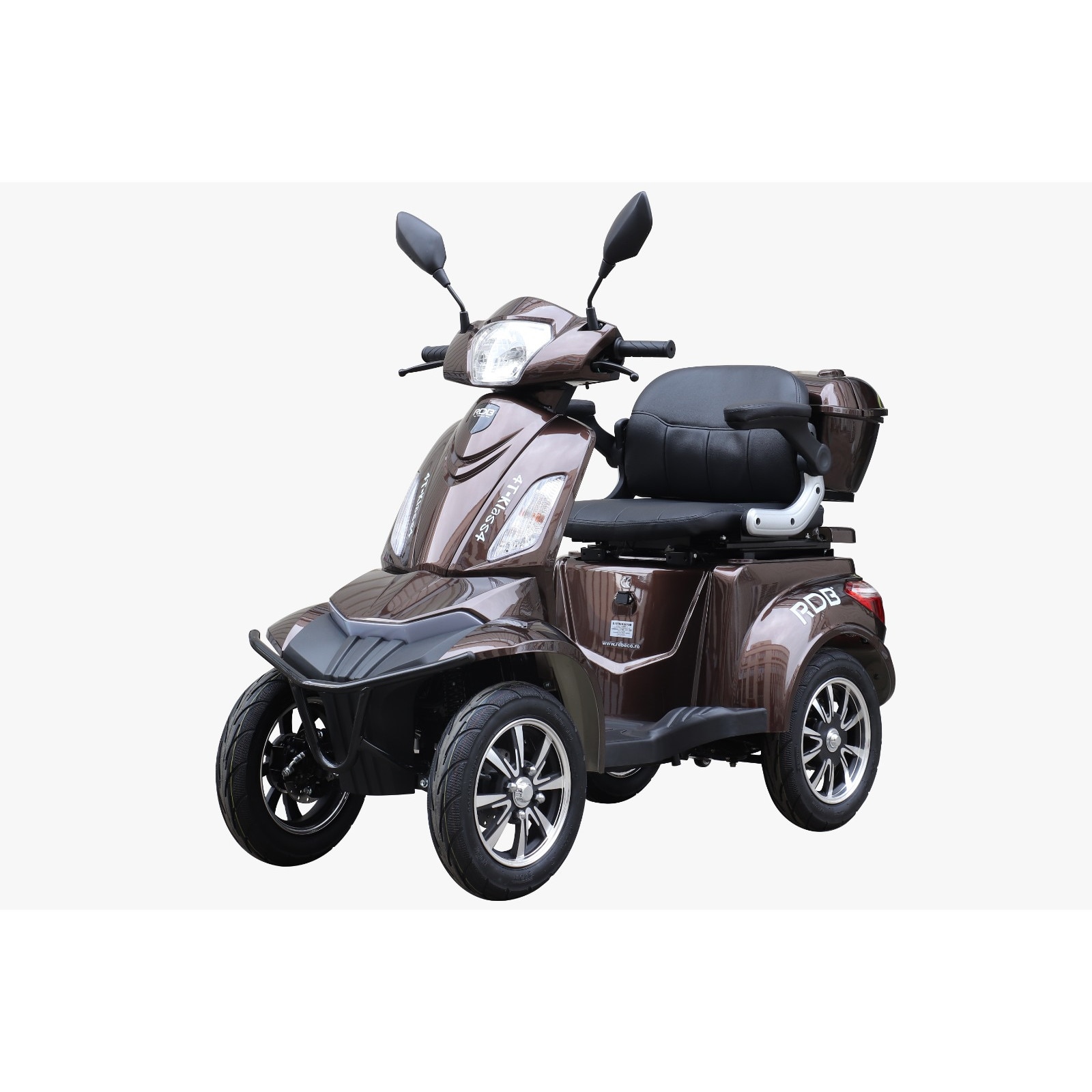 Scuter 4 Roti Scuter electric RDB 4T, 4 roti, 1000W, 60V si 25km/h, Maro - eMAG.ro