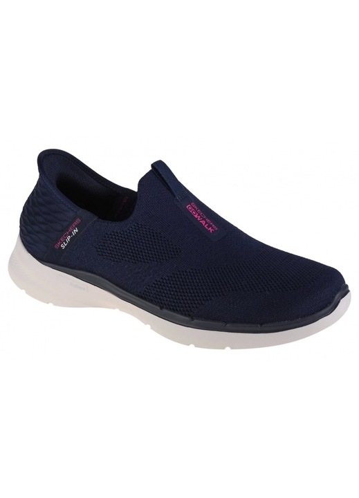 Sneakers, Skechers Go Walk 6 Fabulous View Slip-ins 124569-NVY, Albastru marin, Albastru