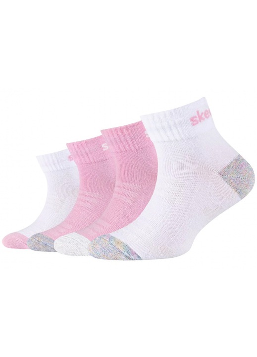 Чорапи Skechers, 4PPK, Памук, Розов, 27-30