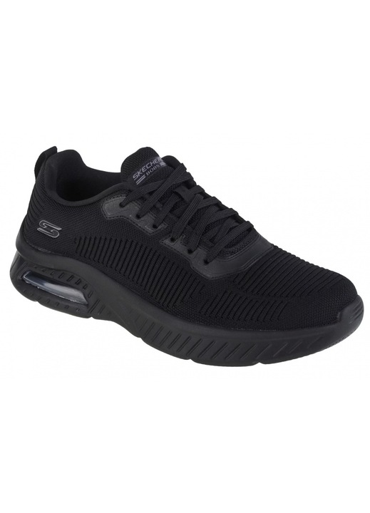 Férfi tornacipő, Skechers Squad Air-Close Encounter, textil/szintetikus anyag, fekete, 42,5 EU