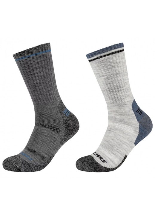 Мъжки чорапи Skechers Trail, полиестер и вълна, сиви, Многоцветен, 43-46