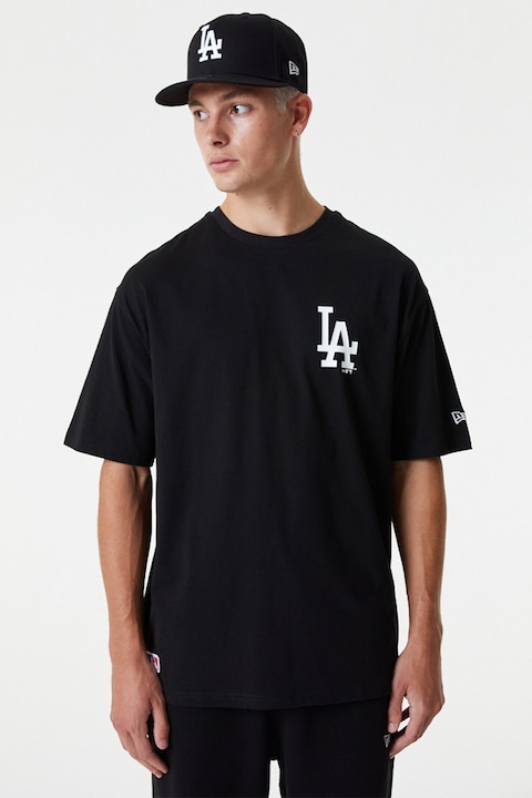 New Era, Уголемена тениска LA Dodgers, Бял/Черен