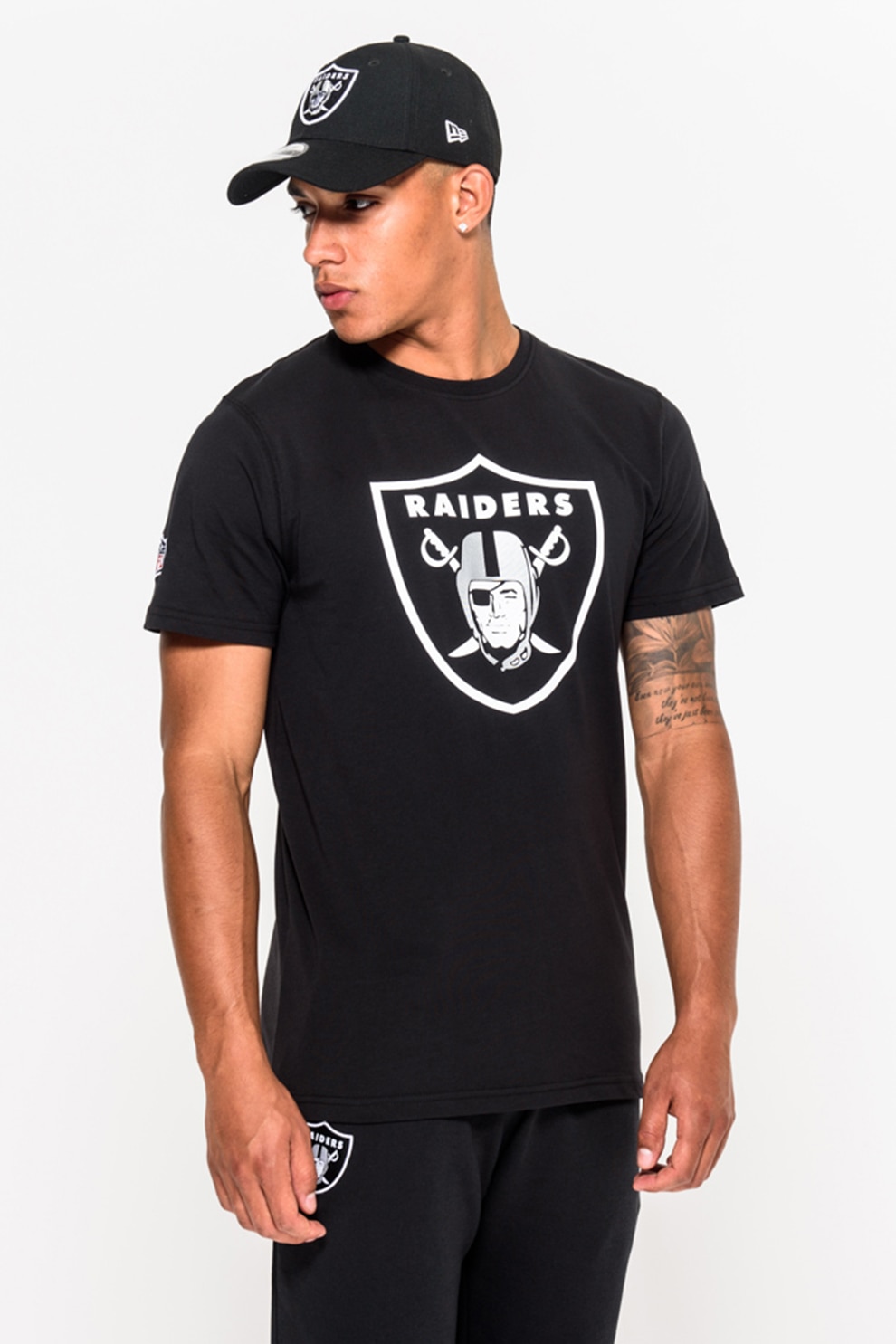 New Era, Tricou regular fit, Negru, Alb, M