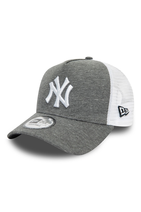 New Era, Бейзболна шапка с бродирано лого, Бял, Тъмносив меланж, 56-62 CM