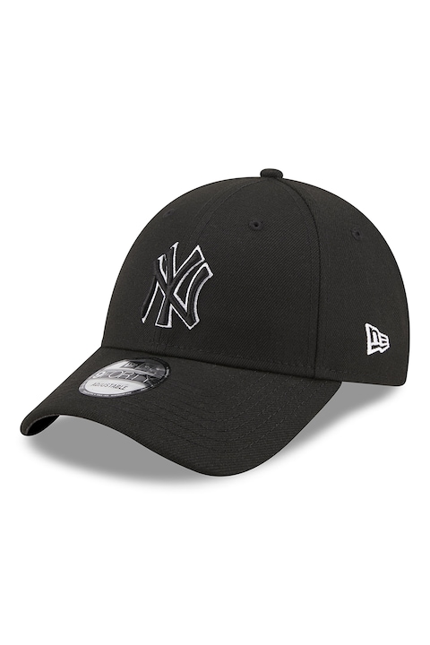 New Era, Шапка 9FORTY New York Yankees с бродирано лого, Черен, Мръснобял, 56-62 CM