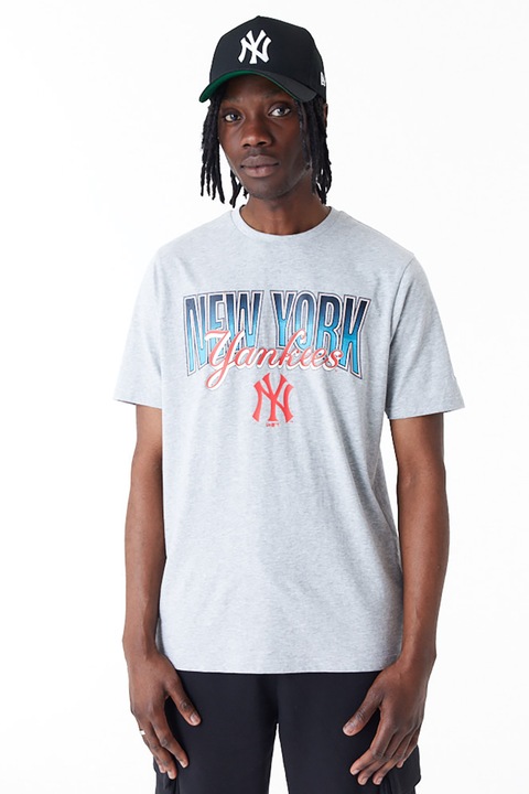New Era, Тениска с щампа на New York Yankees MLB, Светло сив