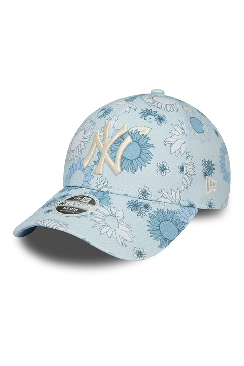 New Era, Sapca ajustabila cu imprimeu floral New York Yankees, Albastru deschis, 54-56 cm