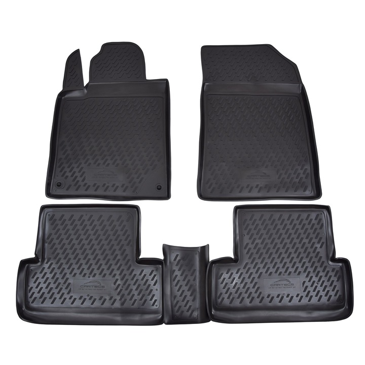 Covorase din cauciuc tip tavita Premium, Peugeot 407, 2004-2012, 4 piese