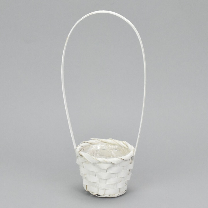 Cos pentru urechi din bambus alb 9cm