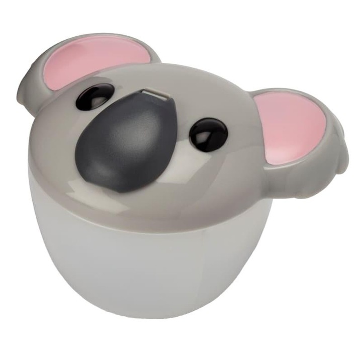 Ételdoboz gyerekeknek, Melii, Szilikon, Fedővel, BPA-mentes, 12,7 x 9,8 x 7,8 cm, Szürke/Rózsaszín