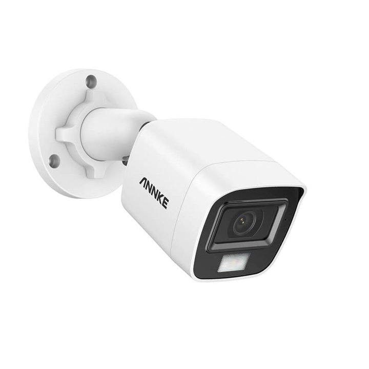 Camera de supraveghere, ANNKE, CT1GT, 2.8mm, lumina duala si microfon incorporat NightChroma, Bullet, camera 1080p, Alb