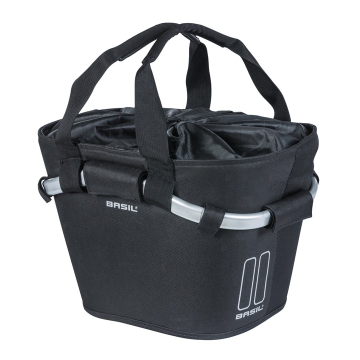 Basil CLASSIC Carry All első kosár - fekete (Konzol nélkül)