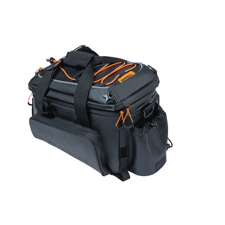 Geanta bicicleta, Basil, 36l, Negru/Portocaliu
