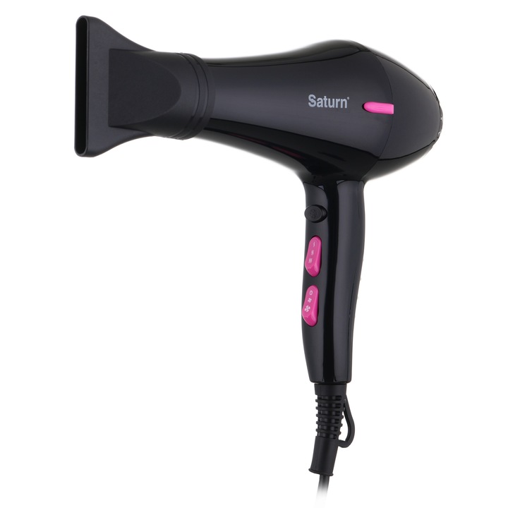 Hajszárító Saturn ST-HC7216, 2400 W, 2 sebesség, 3 hőfok, Akasztó, Levehető szűrőfedél