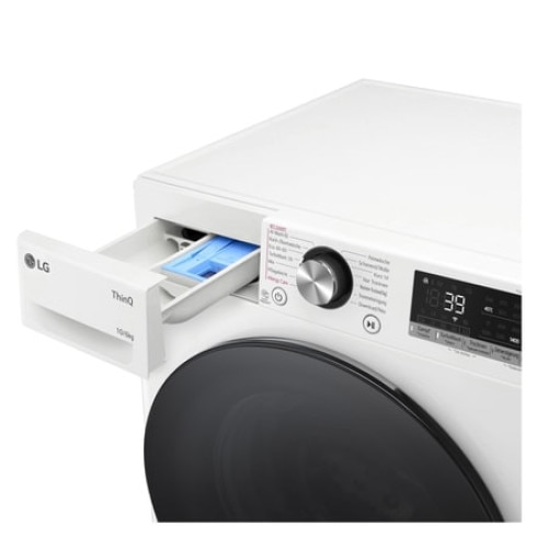 Masina De Spalat Rufe Cu Uscator LG W4WR70X6Y, Clasa D, 10/6 Kg, AI DD®, 1400 Rpm, Alb