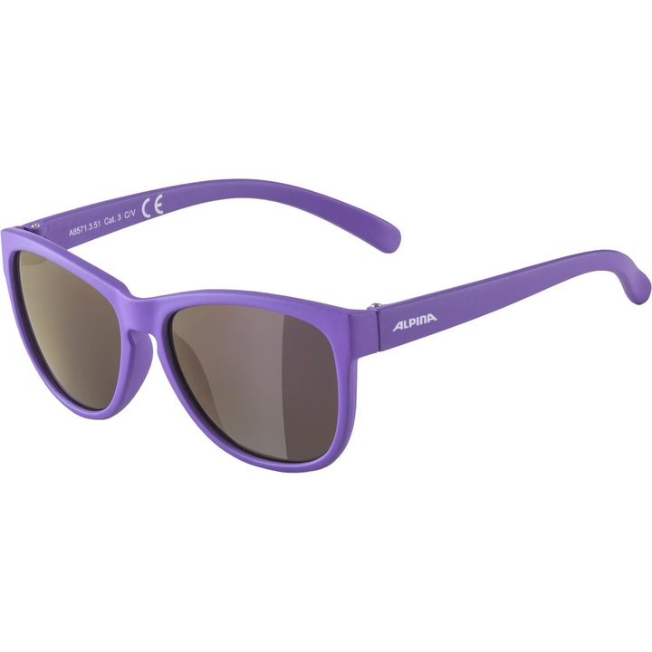 Ochelari de sport pentru copii, Alpina, Protectie UV, Mov