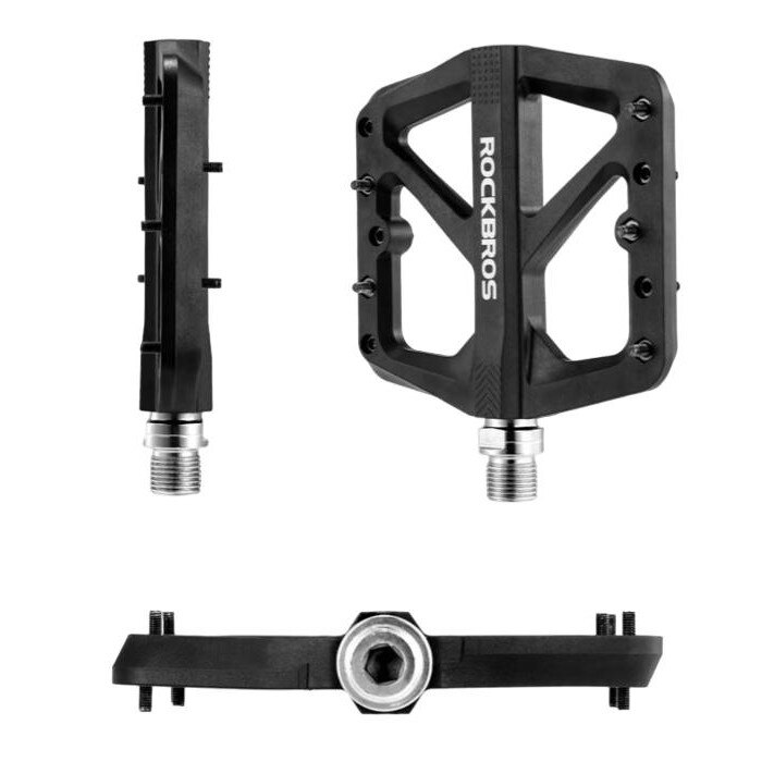 ROCKBROS Pédales de vélo Vélo de route - Aluminium - Pédales de vélo antidérapantes