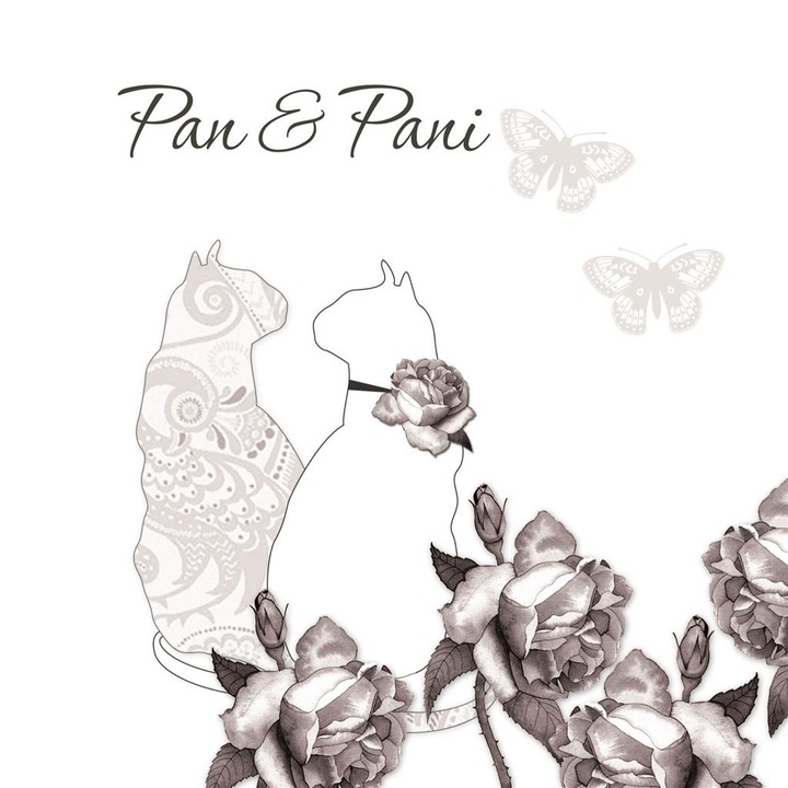 Card patrat Swarovski, Clear Creations, Cats and butterflies