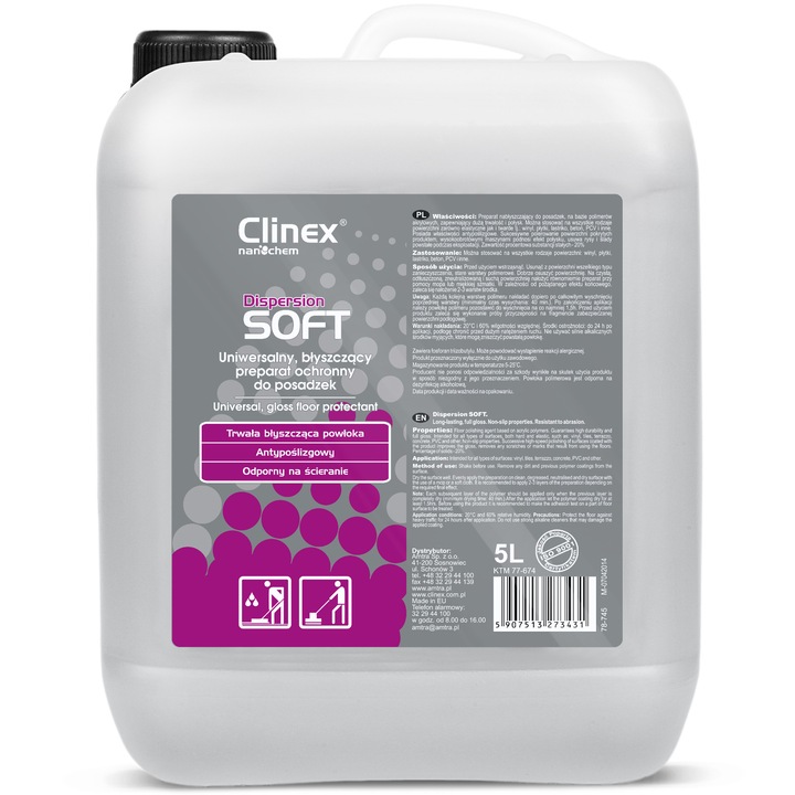 Preparat pentru lustruirea podelei, Clinex, universal, 5L