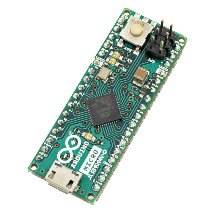 Модул за роботизирана разработка, ATmega32U4, 20 I/O пина, 16MHz, 48x18x5mm, зелен