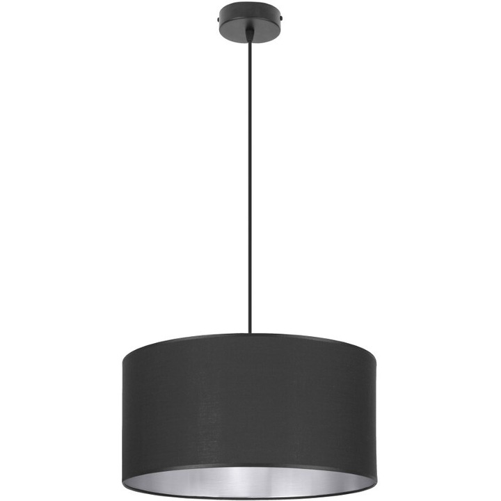 Lampa suspendata Light Home, negru, 40cm, 1 sursa de lumina, metal, inaltime reglabila