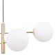 Lustra, Light Home, Vicenza, Sticla/Metal, Alb/Auriu