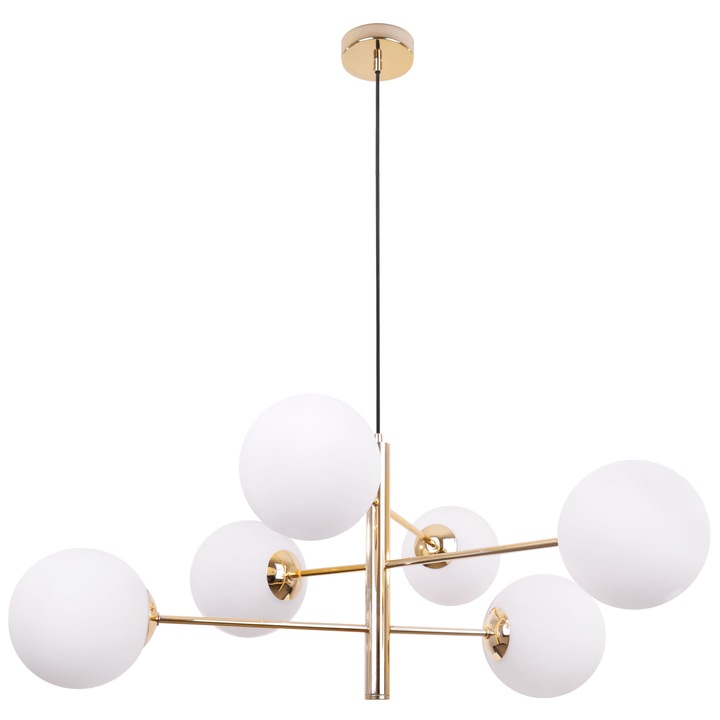Lustra, Light Home, VICENZA, Metal, Alb/Auriu