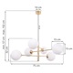 Lustra, Light Home, VICENZA, Metal, Alb/Auriu