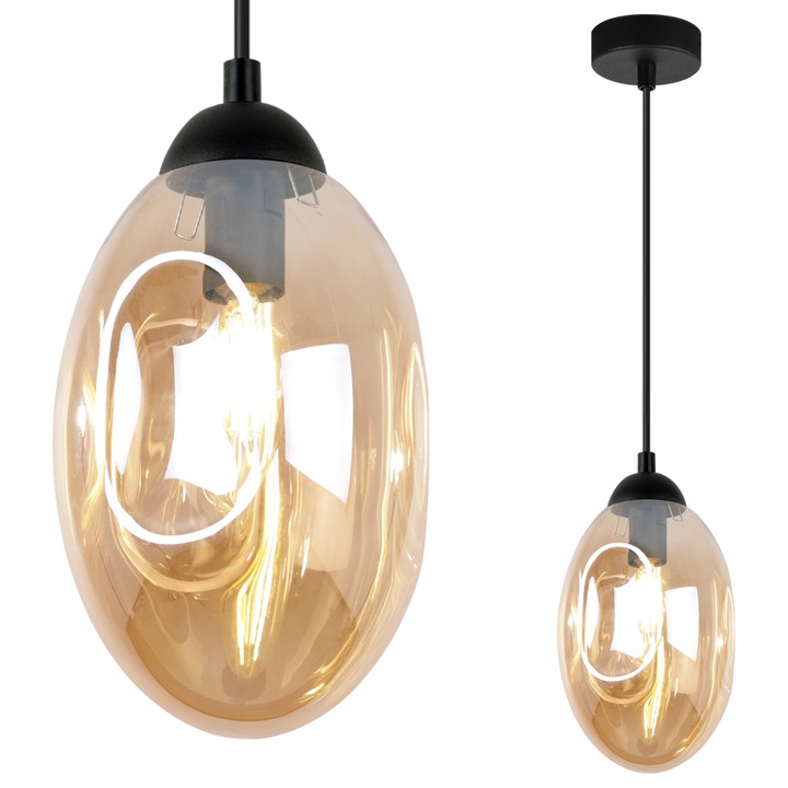 Lustra, Light Home, Metal, Negru/Auriu